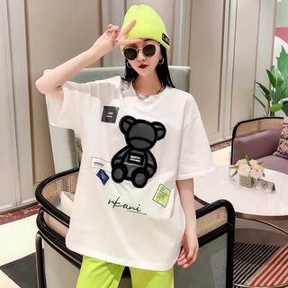 Áo phông gấu cute freesize dưới 58kg
