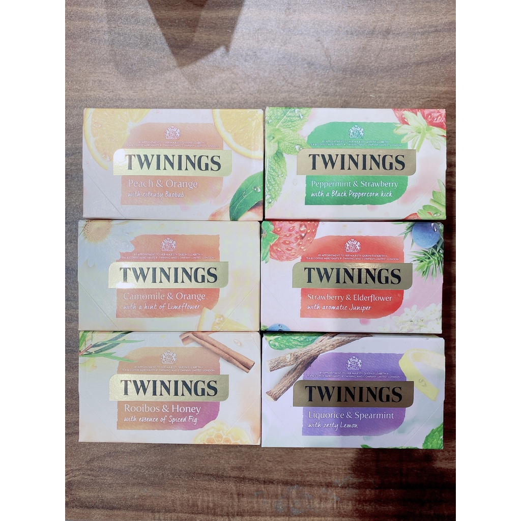 [ Bill UK ] Trà thảo dược túi lọc tam giác Twinings 6 hương vị hộp 20 gói