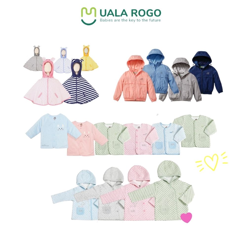 [FULL] Áo khoác cho bé Ualarogo 1-5 tuổi thu đông vải cotton nỉ dày dặn giữ nhiệt cơ thể