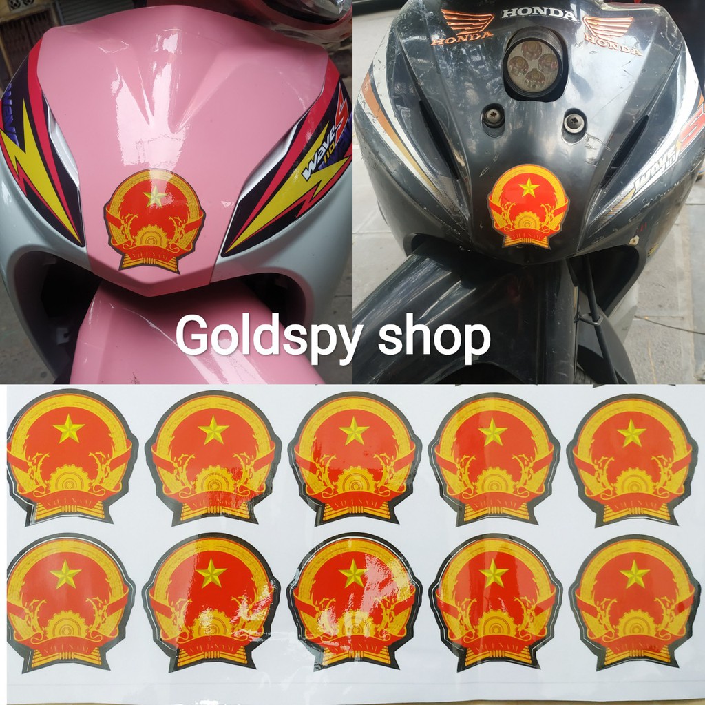 Tem Quốc Huy ( Grab Đảng ) trang trí xe máy ( giá 1 cái )