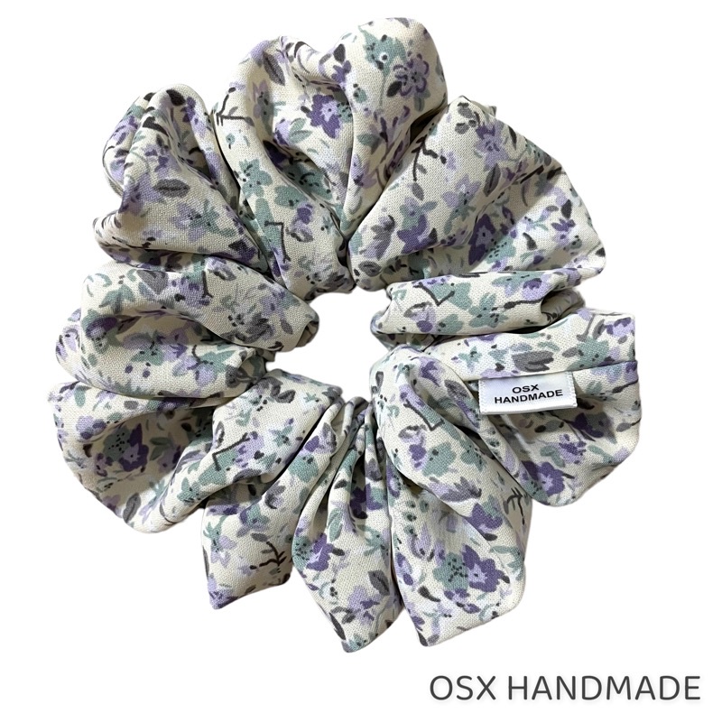Dây buộc tóc Scrunchies Handmade vải voan chiffon hoa nhí