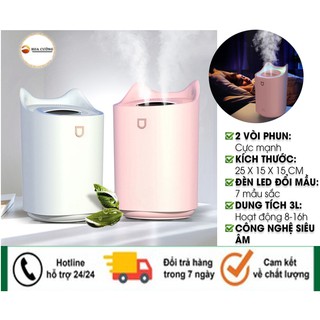 Máy Phun Sương Tạo Độ Ẩm K7 dung tích 3300ml 2 vòi phun- 5000ml cảm ứng