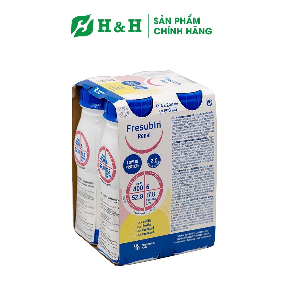 Sữa cho người suy thận trước lọc thận Fresubin Renal Drink Vanilla