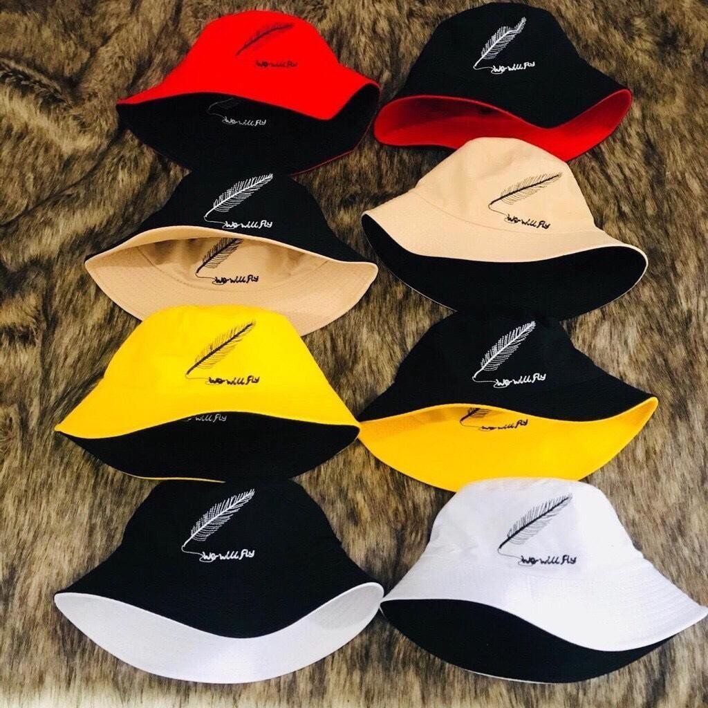 Mũ Bucket 2 Mặt Chiếc Lá NTB08 Chất Vải Kaki