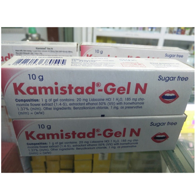 Gel bôi da nhiệt miệng Kamistad Gel N Đức 10g, nướu, lợi, nứt nẻ môi - Gemizy Shop