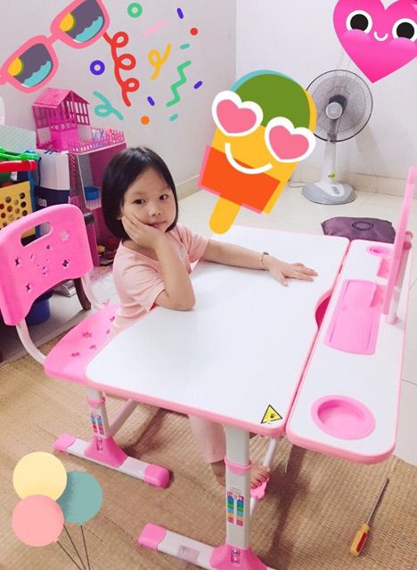 [sẵn hàng] Bàn học chống cận, gù cho bé 3-15 tuổi, điều chỉnh độ [freeship] | BigBuy360 - bigbuy360.vn