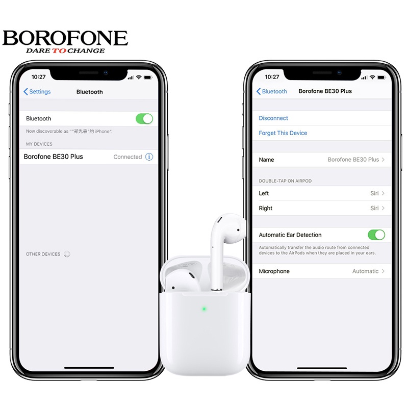 Tai Nghe Bluetooth Borofone BE30, Chống Ồn, CHIP AB1536, Sạc Không Dây, Bluetooth 5.0, Bass hay, Pin trâu 8h