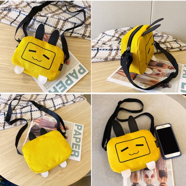 Túi xách Túi Đeo Chéo Mini vải canvas đeo chéo thời trang cho nam nữ