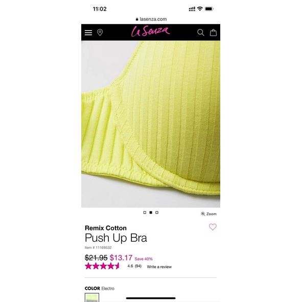 Săn sale áo lót ngực bra push up 32A Lasenza