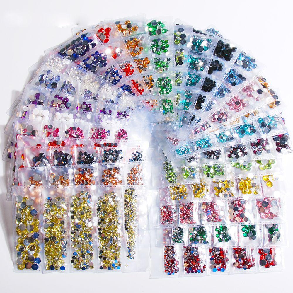 Bộ 100 Đinh Tán 2-6mm Chất Lượng Cao|Miếng Dán Trang Trí Móng Tay 3D Lấp Lánh DIY