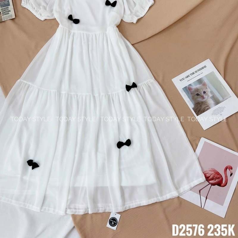 Đầm dự tiệc 🌸FREESHIP 🌸Đầm trắng babydoll tay phồng | BigBuy360 - bigbuy360.vn