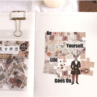 Enjoymore ✨ Set 40 Miếng Dán Nghệ Thuật Nhiều Chủ Đề Washi Sticker Trang Trí Scrapbook, Bullet Journal, Planner