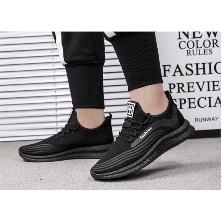 SALE [Chính Hãng] Giày nam Fashion đen thời trang cực ngầu Cao Cấp