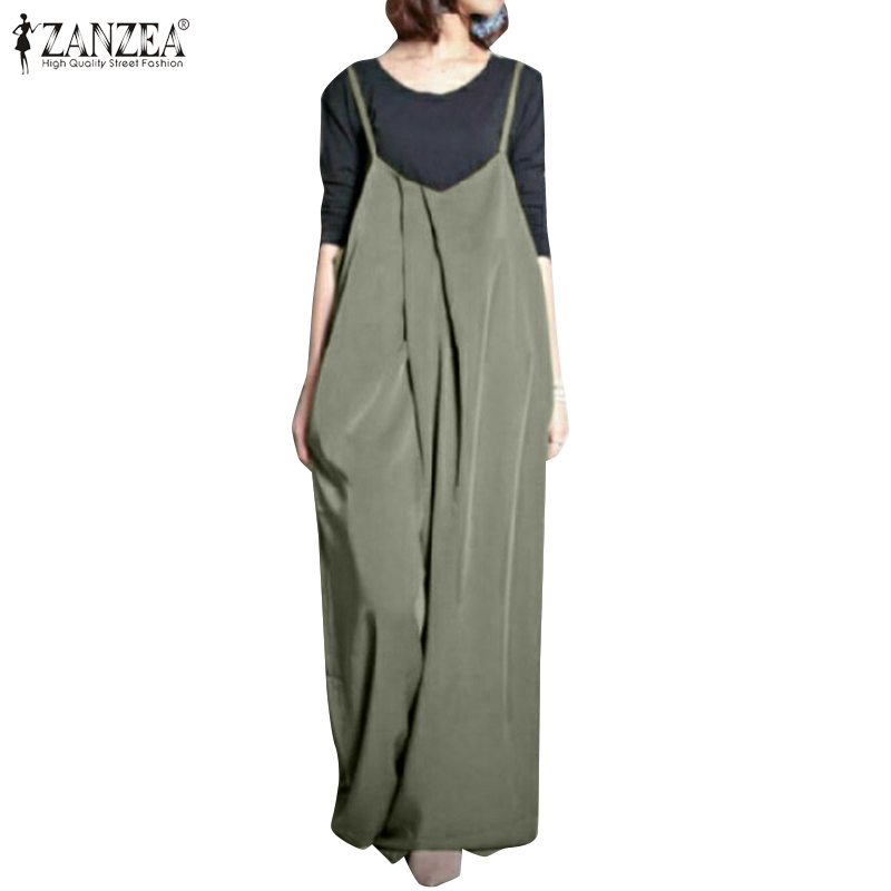 Áo liền quần ZANZEA ống rộng thời trang dành cho nữ