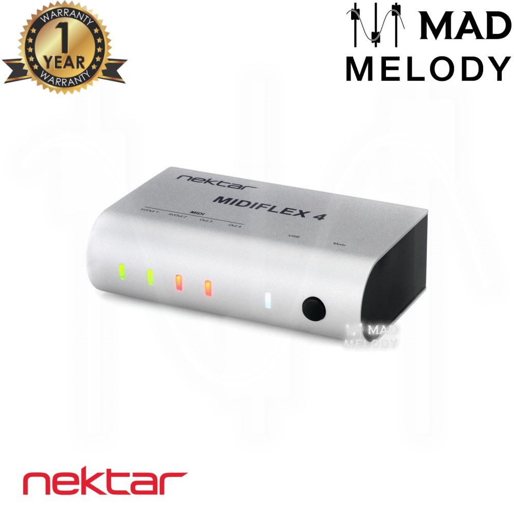 Nektar MIDIFLEX 4 USB MIDI Interface [bộ giao tiếp chuyển đổi MIDI 4 cổng tiện dụng, NEW & chính hãng]