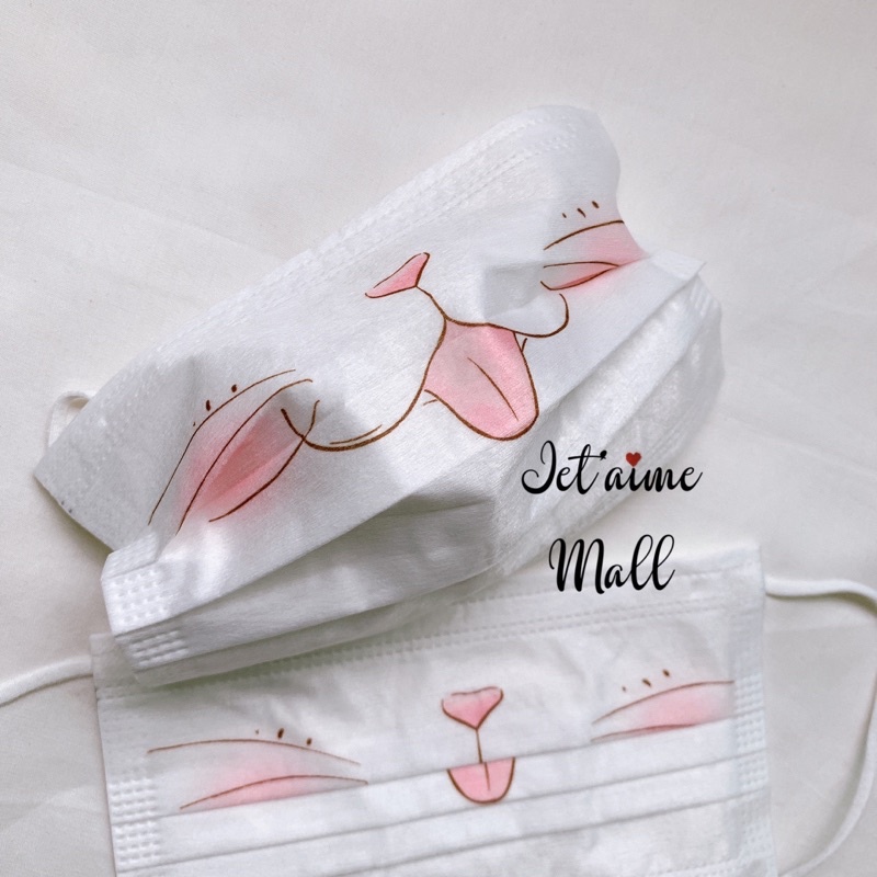 Khẩu trang in hình mũi thỏ - mũi heo siêu đáng yêu- Mỗi cái một túi tiệt trùng riêng