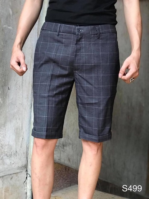 Quần short tây vải giản ôm body cao cấp Hải Triều 058