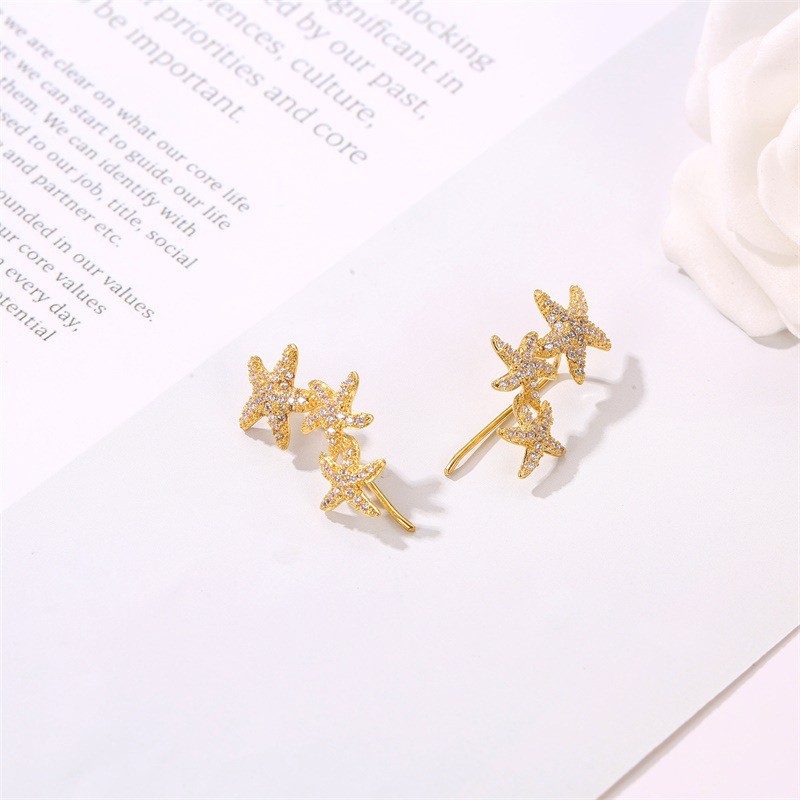 Korean Style Starfish Earrings