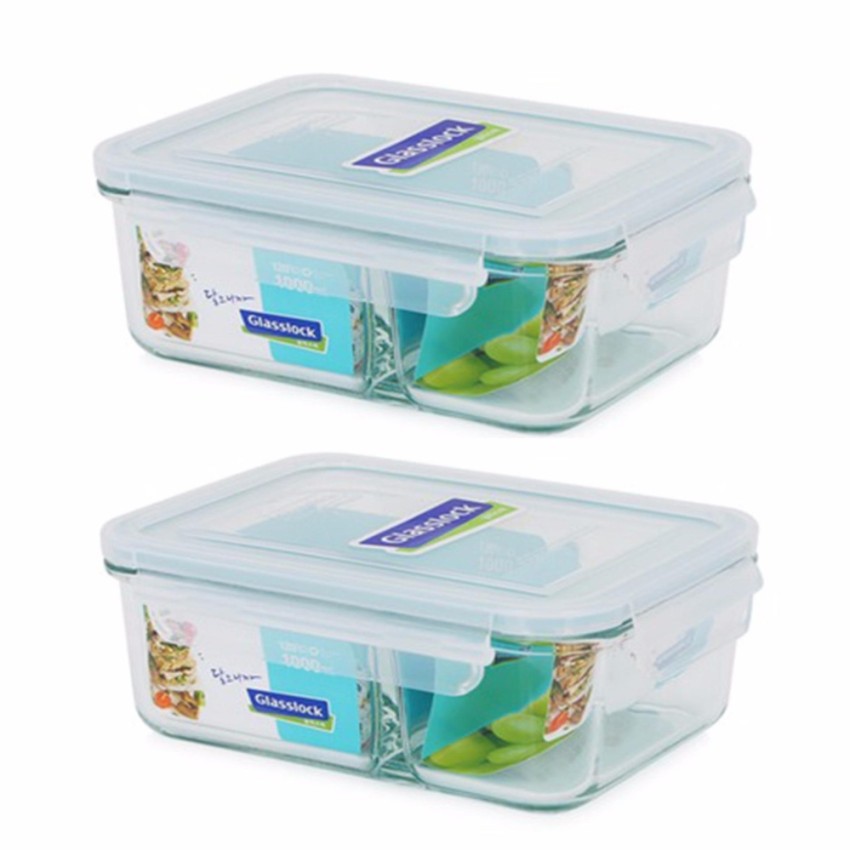 Hộp đựng thủy tinh chia ngăn GLASSLOCK 1000ml MCRK100