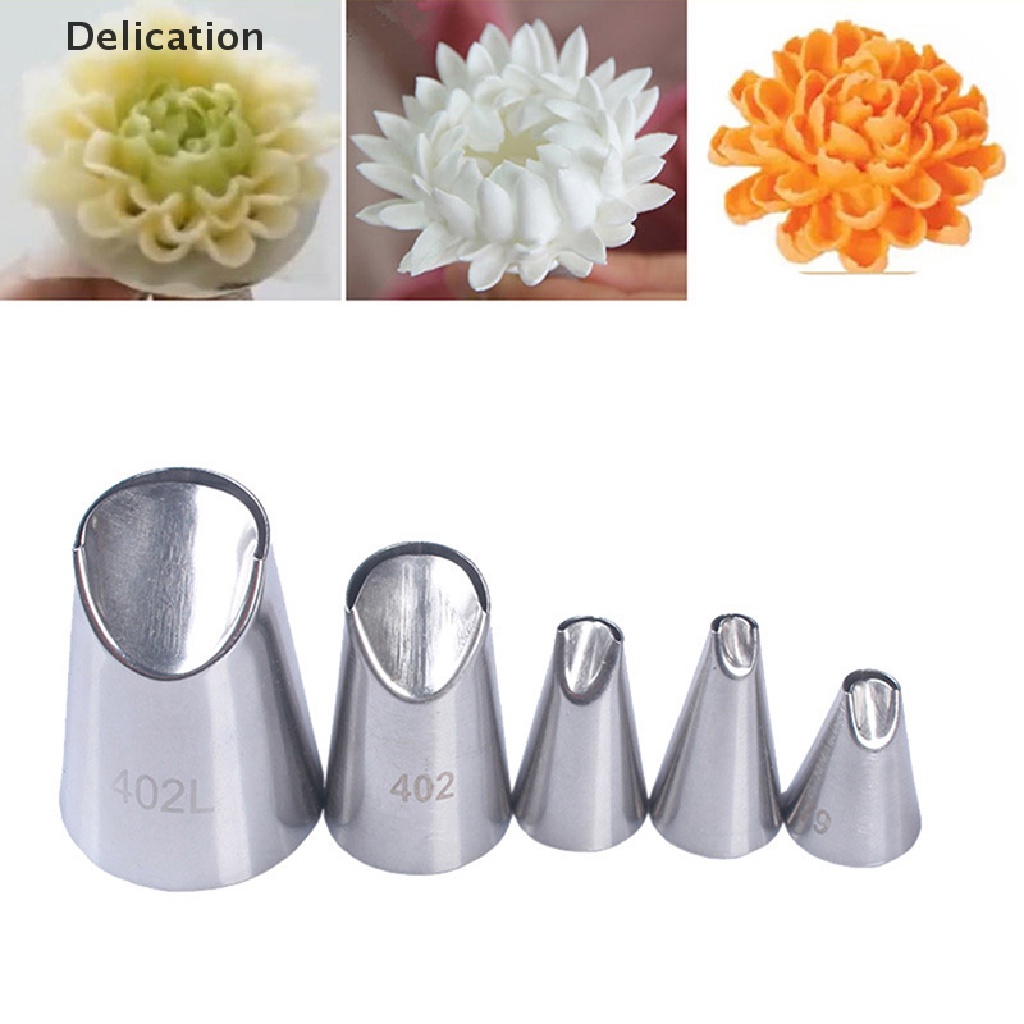 Bộ 5 dụng cụ trang trí bánh kem bằng thép không gỉ chuyên dùng