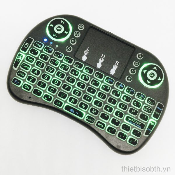 Bàn phím kiêm chuột không dây UKB 500-RF Mini Keyboard có đèn led