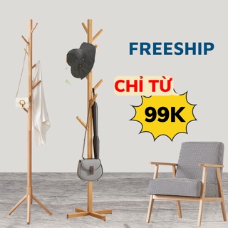 Cây Treo Quần Áo, Giá Treo Quần Áo, Bằng Gỗ Trang Trí Phòng Phong Cách Hàn Quốc SIXTEEN