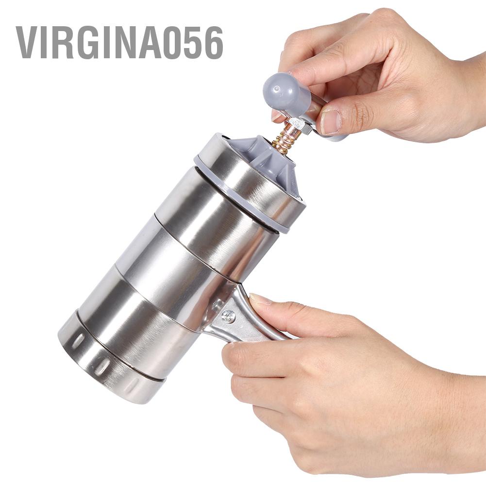 Virgina056 1pc Portable Manual Operated Stainless Steel Pasta Maker Noddle Juicer Pressure Making Machine