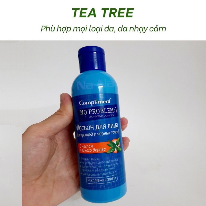 Toner Compliment No Problem 200ml chứa BHA giúp làm sạch sâu, kiềm dầu, giảm viêm, giảm mụn hàng Nga chính hãng