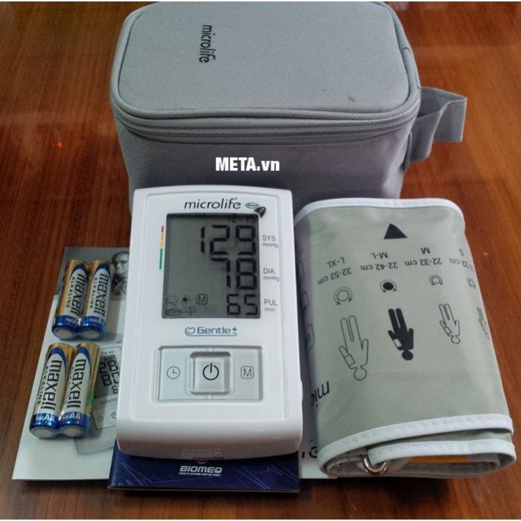(Tặng bộ đổi nguồn) Máy đo huyết áp điện tử Microliffe BP A3 BASIC