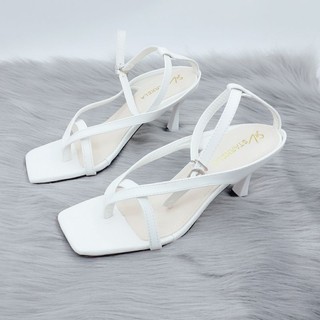 Giày sandal cao gót xỏ ngón 5p chất da mềm cao cấp
