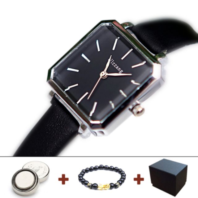 [CÓ VIDEO - ẢNH THẬT] Đồng hồ nữ ULZZANG 5029 dây da mềm mặt vuông cổ điển