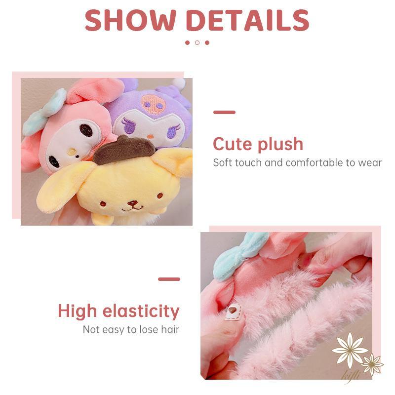 Hàng Mới Về Dây Buộc Tóc Đính Búp Bê Hoạt Hình Sanrio Dễ Thương Thời Trang Thu Đông Cho Nữ