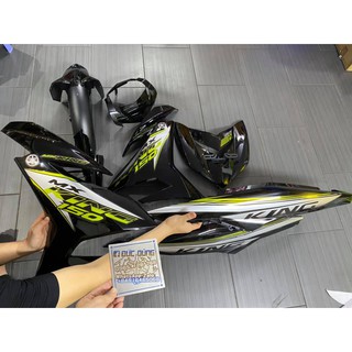 Áo Ex 150 đen bóng tem Mx king