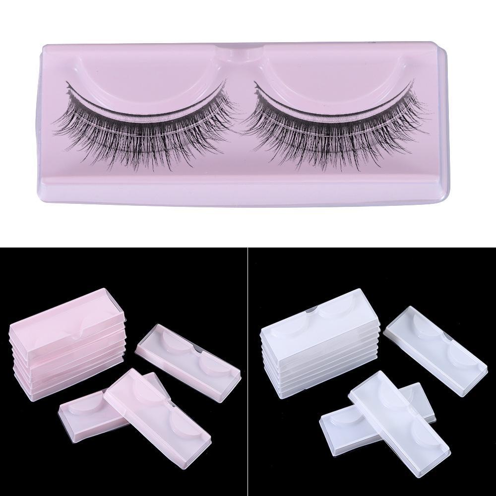 LAY Set 10 Hộp Rỗng Đựng Lông Mi Giả Màu Hồng