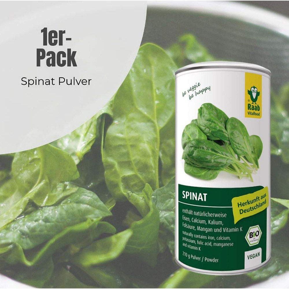 Bột cải bó xôi hữu cơ Raab 210g Spinach Powder