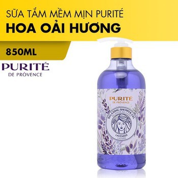 Sữa Tắm PURITÉ Sáng Mịn Hương Hoa Oải Hương Lavender 850ML Hàng chính hãng 01