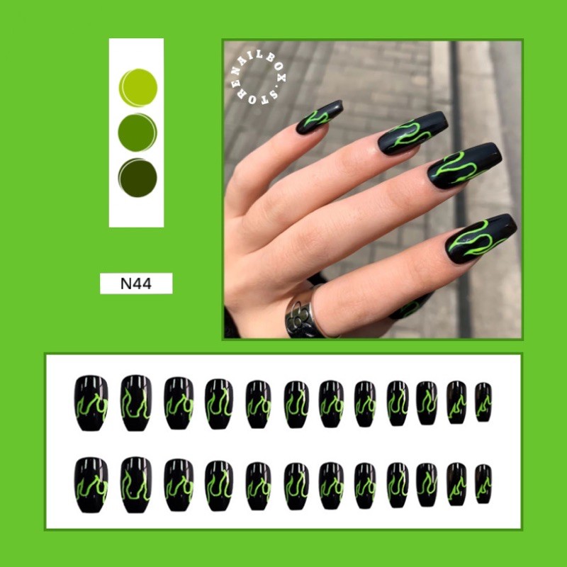 Set 24 móng tay giả D192, dáng móng dài ( Tặng kèm keo và dũa )