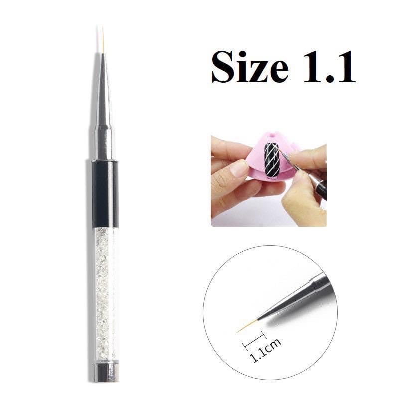 Cọ nét - cọ râu cán đá đen  vẽ móng tay chân