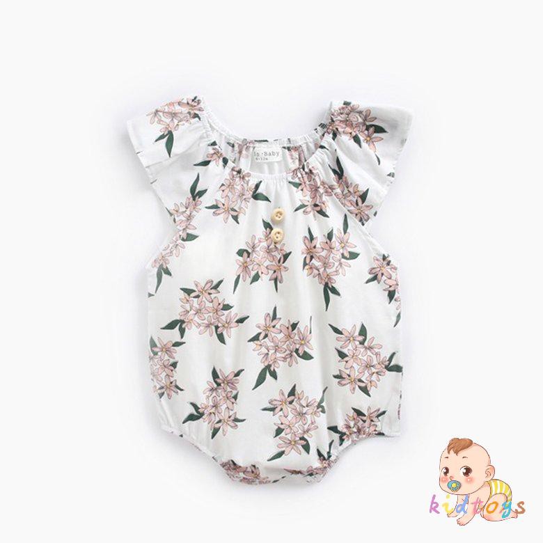 Jumpsuit Sát Nách Hoạ Tiết Hoa Màu Hồng Cho Bé Brs7046