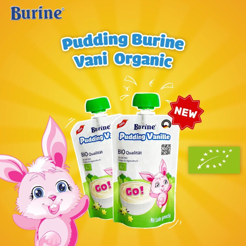 (MUA 1 TẶNG 1) TÚI PUDDING BURINE 95G HỮU CƠ OGRANIC DÀNH CHO BÉ TỪ 6M