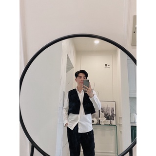 Sơ mi trắng phối đen đẹp