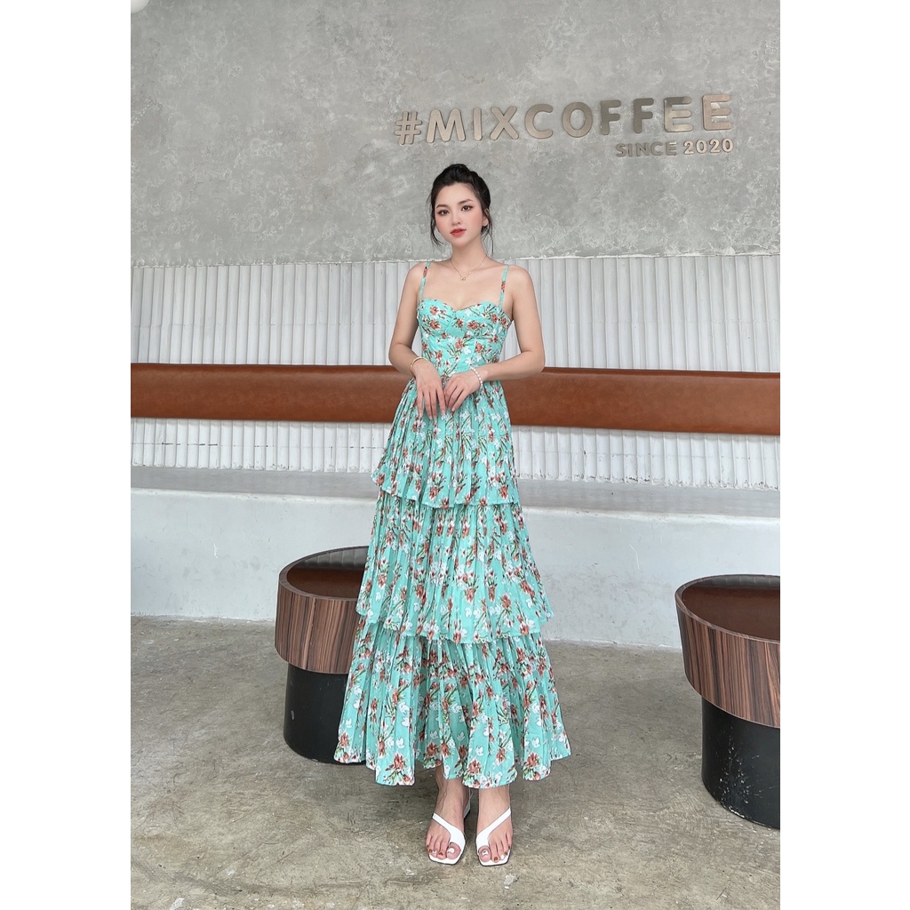 CiDo -  Đầm Cúp Tùng Dập Ly 3 Tầng - CM017