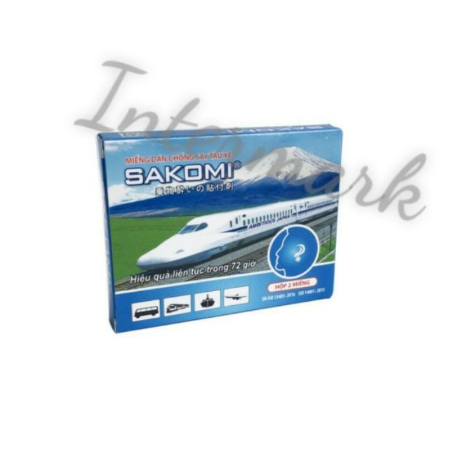 Hộp 2 Miếng Dán Chống Say Tàu Xe SAKOMI