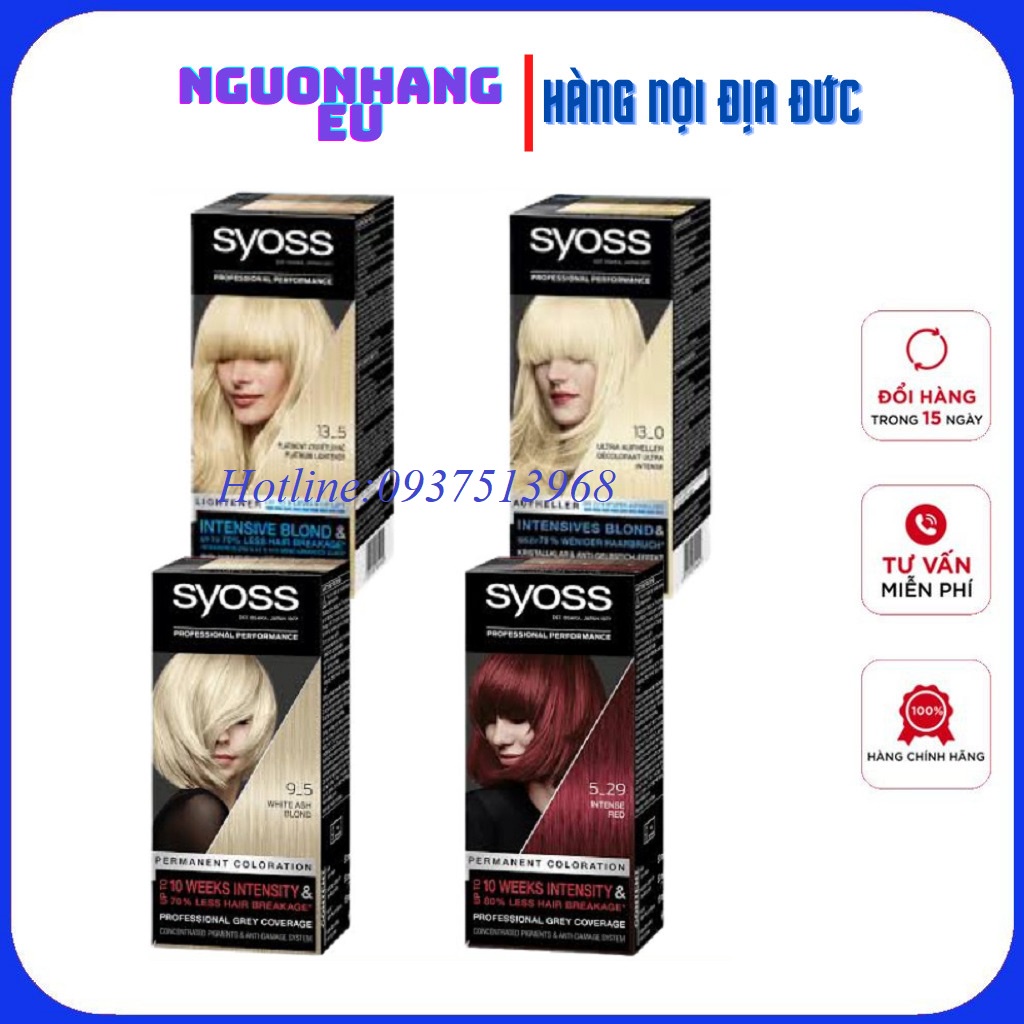 Tẩy Tóc Syoss Đức 13-0, 13-5 và thuốc nhuộm tóc