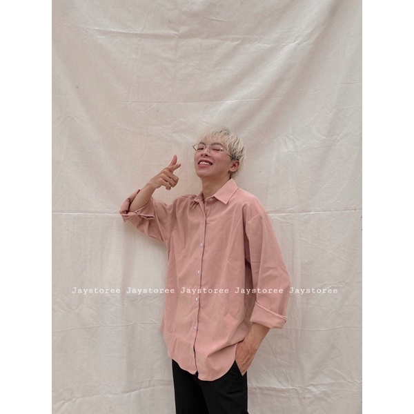 Sơmi Nhung Kupi form rộng/Nam Nữ Unisex ❤️TRẮNG/ĐEN/HỒNG/XANH ❤️