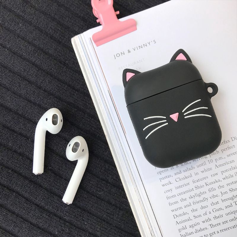 Vỏ Đựng Bảo Vệ Hộp Sạc Tai Nghe Airpods 1 / 2 Hình Hoạt Họa Bằng Silicone