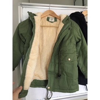 áo parka lót lông siêu ấm cho bé