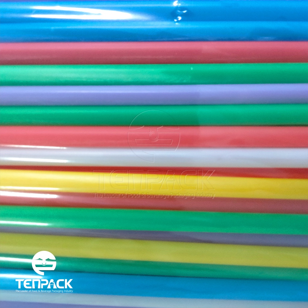 500g Ống hút nhựa thẳng trơn đa sắc pi6x24x500g