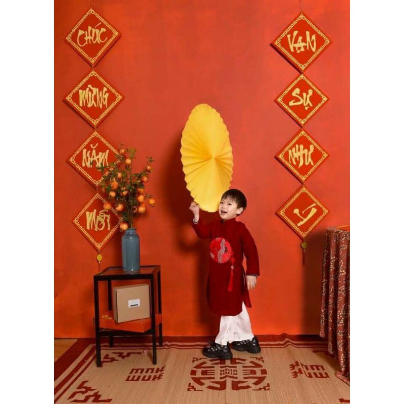Áo dài Nhung bé trai
