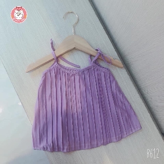 Áo 2 dây xếp ly cho bé gái